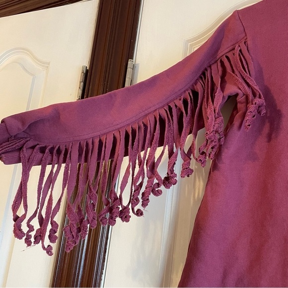 Loud Apparel Time to Go Maroon A-Line Dress Girls Size 12 Organic Cotton - Picture 7 of 12